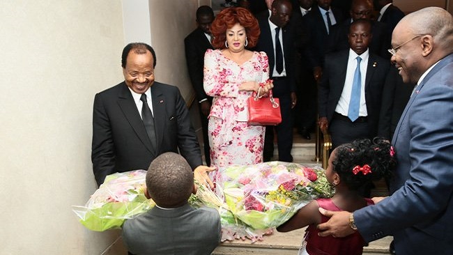 Biya and First Lady at the UN opening session