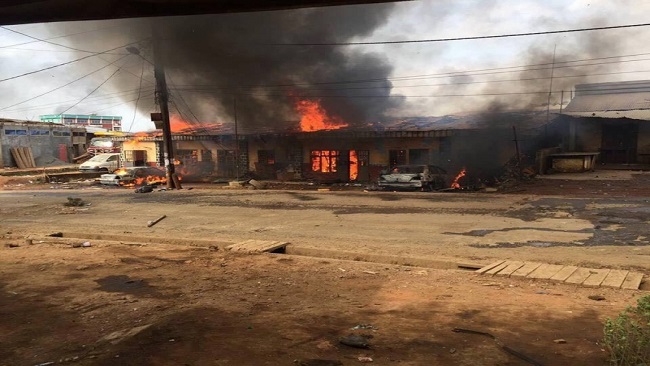 Ambazonia: Fire again destroys shops in Bamenda in a period of 2 weeks