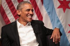 Obama speaks in Chicago, avoids criticism of Trump