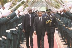 Biya presides over military ceremony
