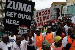 South Africans hold nationwide protests against Zuma