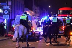 London police Protests near London over death of black man