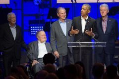 5 former US presidents attend hurricane relief concert
