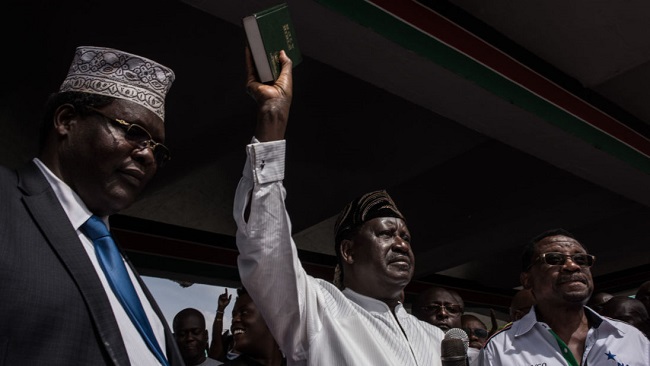 Odinga symbolically sworn in as Kenya’s ‘people’s president’