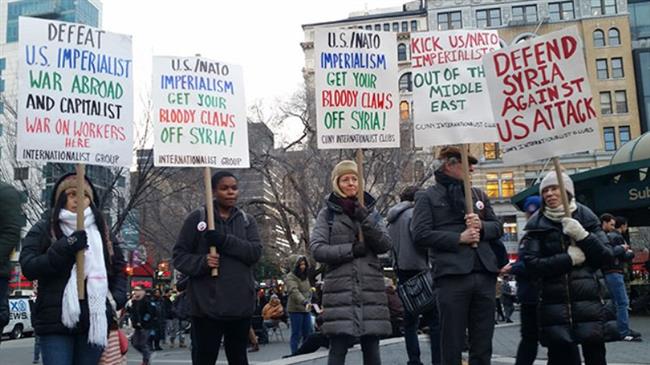 Protests over Syria airstrikes continue across US