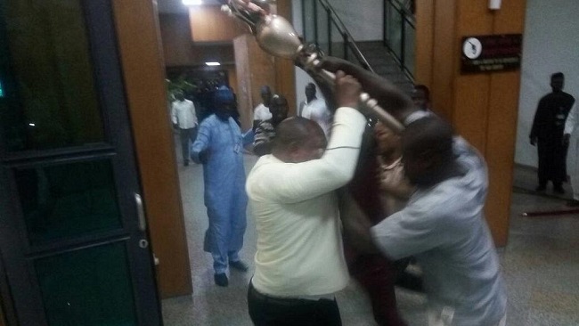 Nigeria: Thugs invade Senate, fight security and steal symbol of authority
