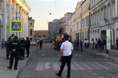 Russia 2018: Seven hurt as taxi runs into crowd in Moscow