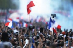 France: Fans welcome their World Cup champions on the Champs Elysees