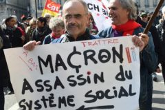 French unions to strike over Macron’s ‘destruction of social model’