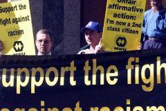 White workers in S. Africa protest against discrimination by black-only share scheme