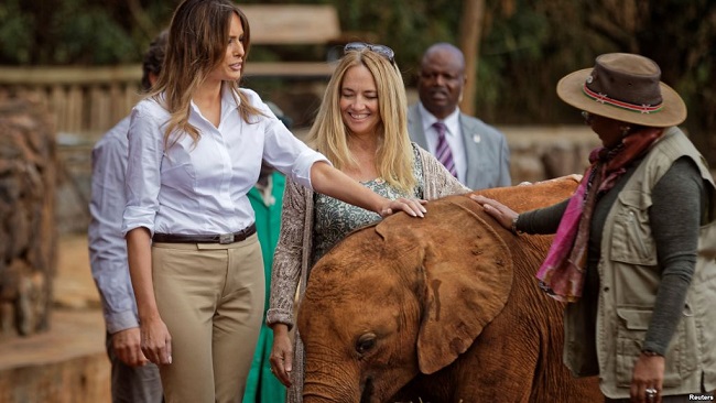 US First Lady in Kenya Highlights Conservation, Visits Orphanage