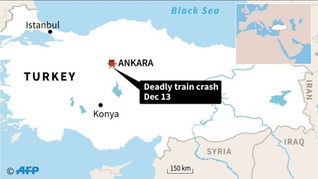 Four dead, 43 injured in Ankara train crash