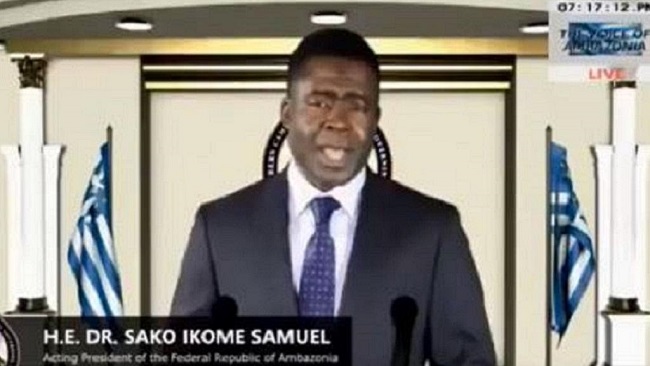 Acting President Sako Ikome addresses Southern Cameroonians-Full Speech