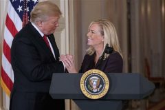 US: Homeland Secretary leaves after talking with Trump