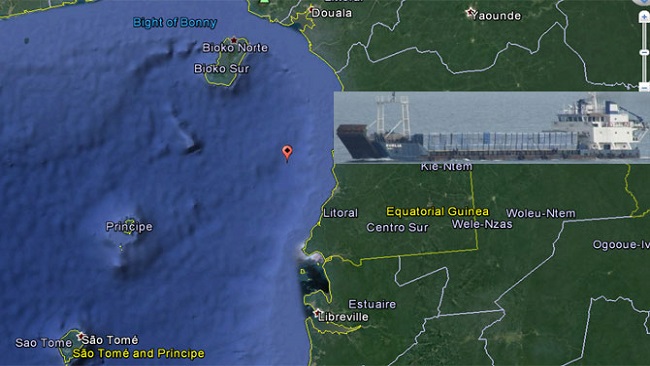 Cargo ship from Douala en route to Libreville reported sank in Gulf of Guinea, 3 missing