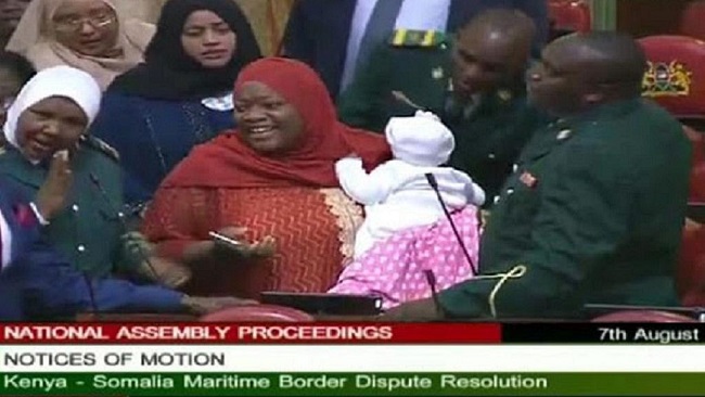 Kenyan MP kicked out of parliament for bringing her baby