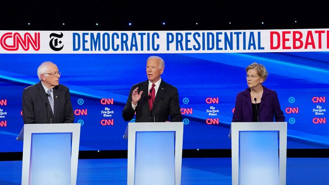 US: Democrats go on attack against Warren on healthcare, taxes at debate