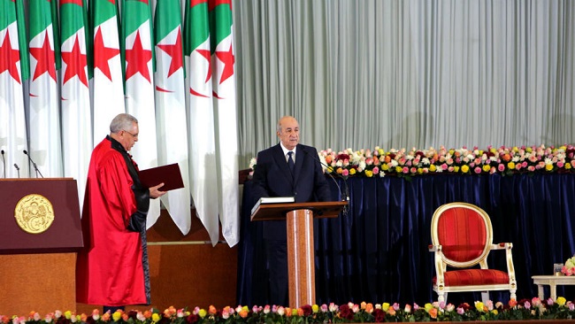New president sworn in to lead protest-hit Algeria