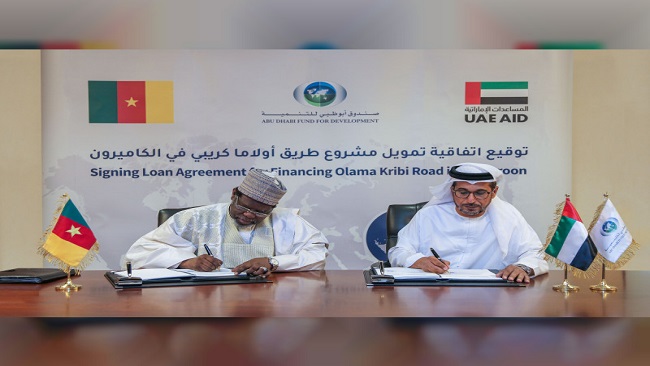 More loans for the corrupt CPDM regime French Cameroun: Abu Dhabi Fund for Development announces a concessionary loan worth US$15 million for the Olama-Kribi Road project