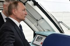 President Putin opens railway bridge connecting Crimea to Russia