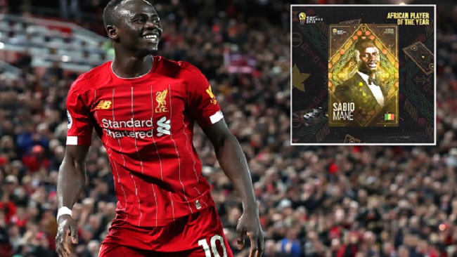 Football: Sadio Mane crowned African player of the year 2019