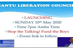 Manyu Liberation Council! Stop the talking! Fund the boys!