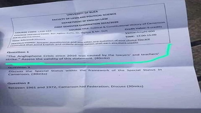 Buea University Don summoned over question on Ambazonia crisis