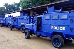 New French Cameroun police vehicle Biya regime says it stepped up security after bombings in Yaounde