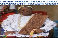 Knowing the new traditional ruler of Ossing Prof Teddy Ako