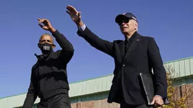 Obama joins Biden to campaign in Michigan before US presidential election