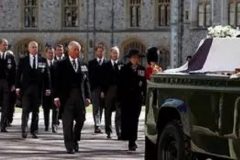 British royal family bids farewell to Prince Philip at funeral limited by Covid-19