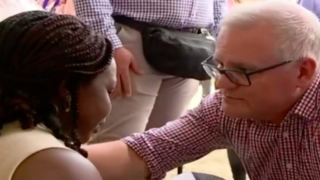 Cameroonian with Australian Prime Minister Australia’s Refugee Policy Once Again in Spotlight after Cameroonian woman Begs Prime Minister to Help Her