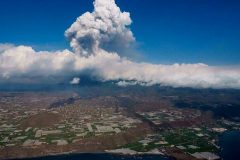 Canaries volcano lava reaches sea, raising toxic gas fears