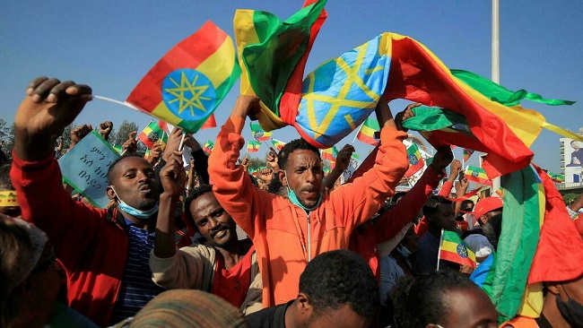 Tens of thousands rally in Ethiopia to support govt campaign against rebels, denounce US