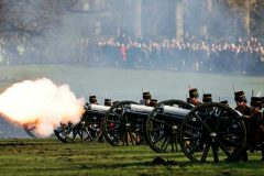 Gun salutes fired to mark Queen Elizabeth II’s 70-year reign