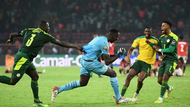 Mane scores winning kick as Senegal beat Egypt in Cup of Nations final shoot-out