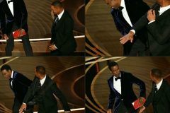 Comedians being assaulted on stage