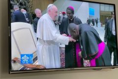 Pope Francis receives Bishop Aloysius Fondong, encourages new bishop for Mamfe