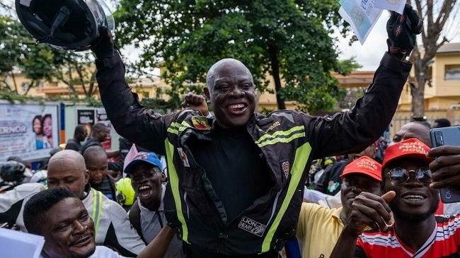 Nigerian biker completes London-to-Lagos ride for polio campaign