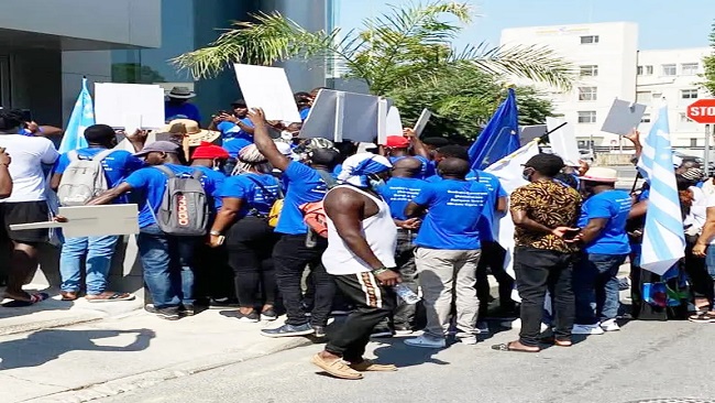 Cyprus: Ambazonians march to protest situation in their home country