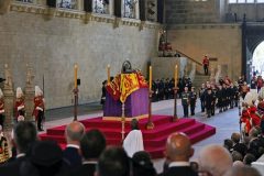Queen Elizabeth II’s coffin arrives at Westminster to lie in state