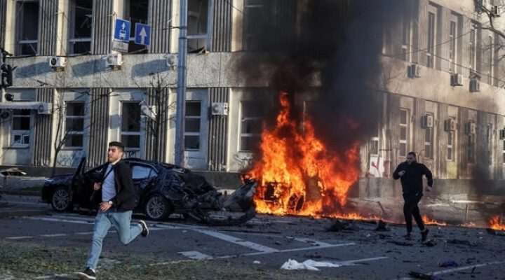 Russian attacks across Ukraine kill several, set fire to Kyiv monastery