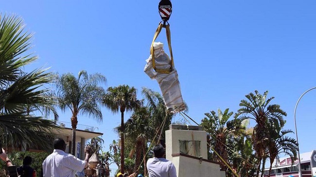Removal of German colonial-era statue met with cheers in Namibia