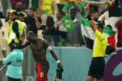 Qatar 2022: Aboubakar gets red card for taking off shirt in celebration