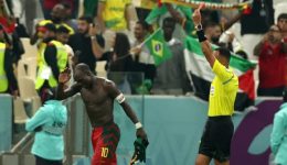 Qatar 2022: Aboubakar gets red card for taking off shirt in celebration