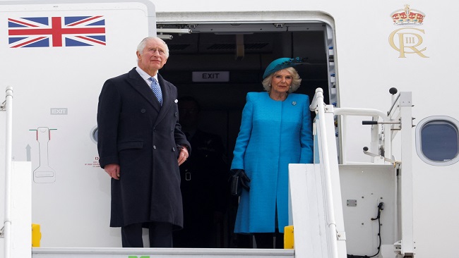 King Charles lands in Germany for first overseas state visit as monarch