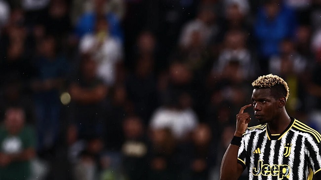 Football: Juventus midfielder Pogba suspended for doping