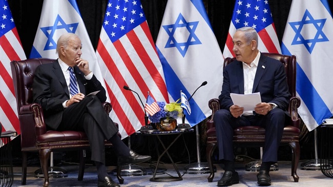 Biden says Pentagon data indicates Israel not responsible for hospital strike