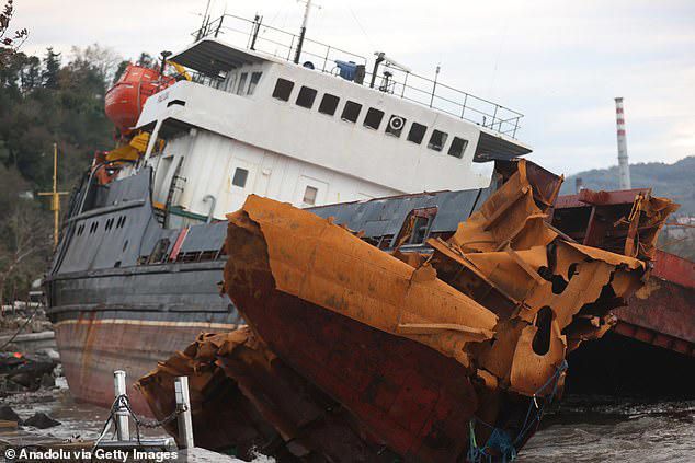 Cameroon cargo ship breaks in two as severe storms batter Turkey