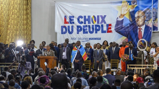 Congo-Kinshasa: Nobel Prize winner Mukwege stages presidential rally